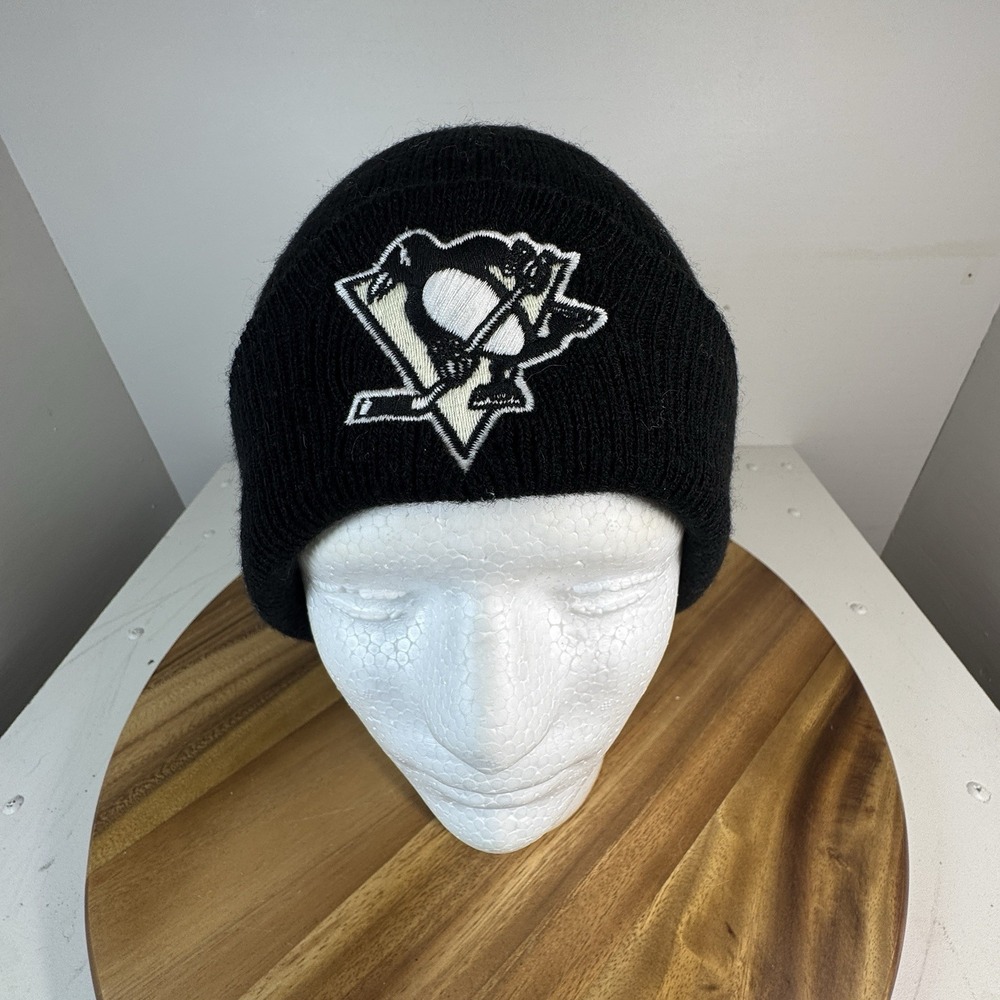 47' Brand NHL Pittsburgh Penguins LOGO Knit Cuffed Beanie Hat NEW NWT